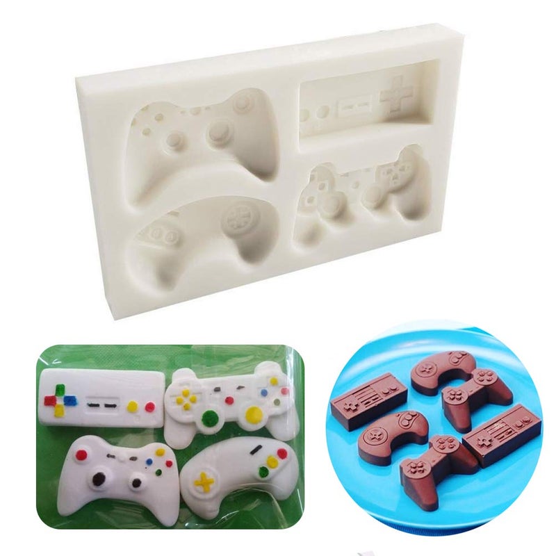 HiParty 2Pcs Game Controller Cake Fondant Mold - Video Game Gamepad Silicone Chocolate Candy Mold for Cupcake Topper Decoration Game Theme Party Ideas Favors Supplies - Image 5